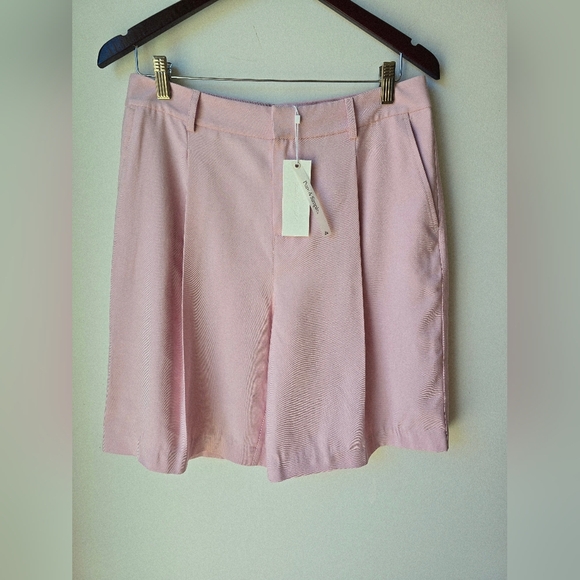 PURE&SIMPLE Rose Petal Pastel Pink Bermuda Shorts Viscose Size M - Picture 3 of 9